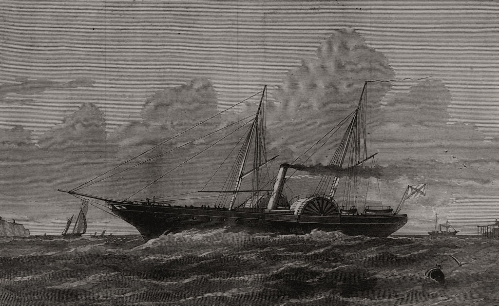 The Imperial Russian Yacht Standardt 1874 old antique vintage print picture